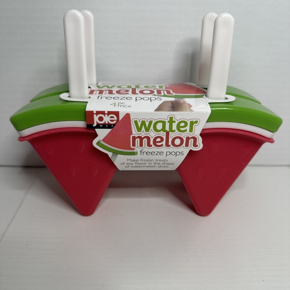 Joie Watermelon Slice Shaped Freeze Pops 4 Count, New With Tags